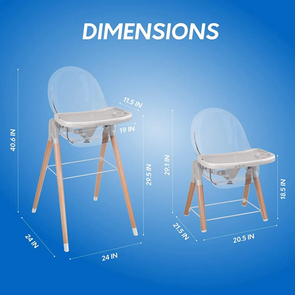 Children of Design 6 in 1 Deluxe High Chair for Babies & Toddlers SpadezStore