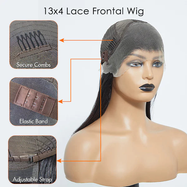 13x4" Pre-Plucked Lace Front Straight SpadezStore