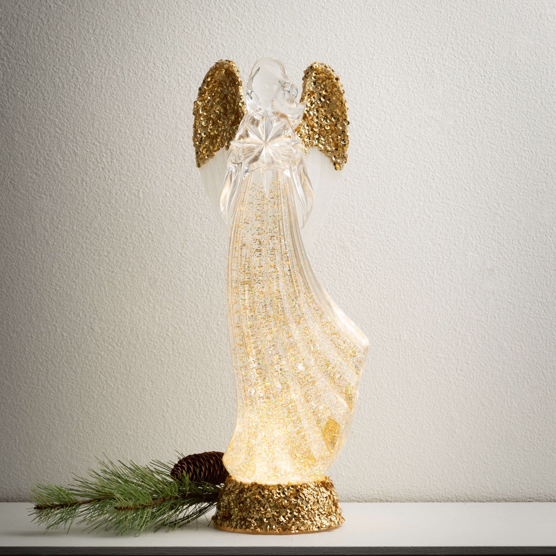 Sullivans Lighted Angel Shimmer Figurine SpadezStore