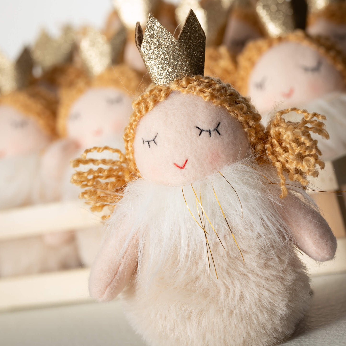 Sullivans Plush Angel Crate Ornaments SpadezStore