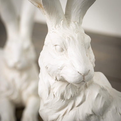 Sullivans Large White Rabbit Set Of 2 SpadezStore