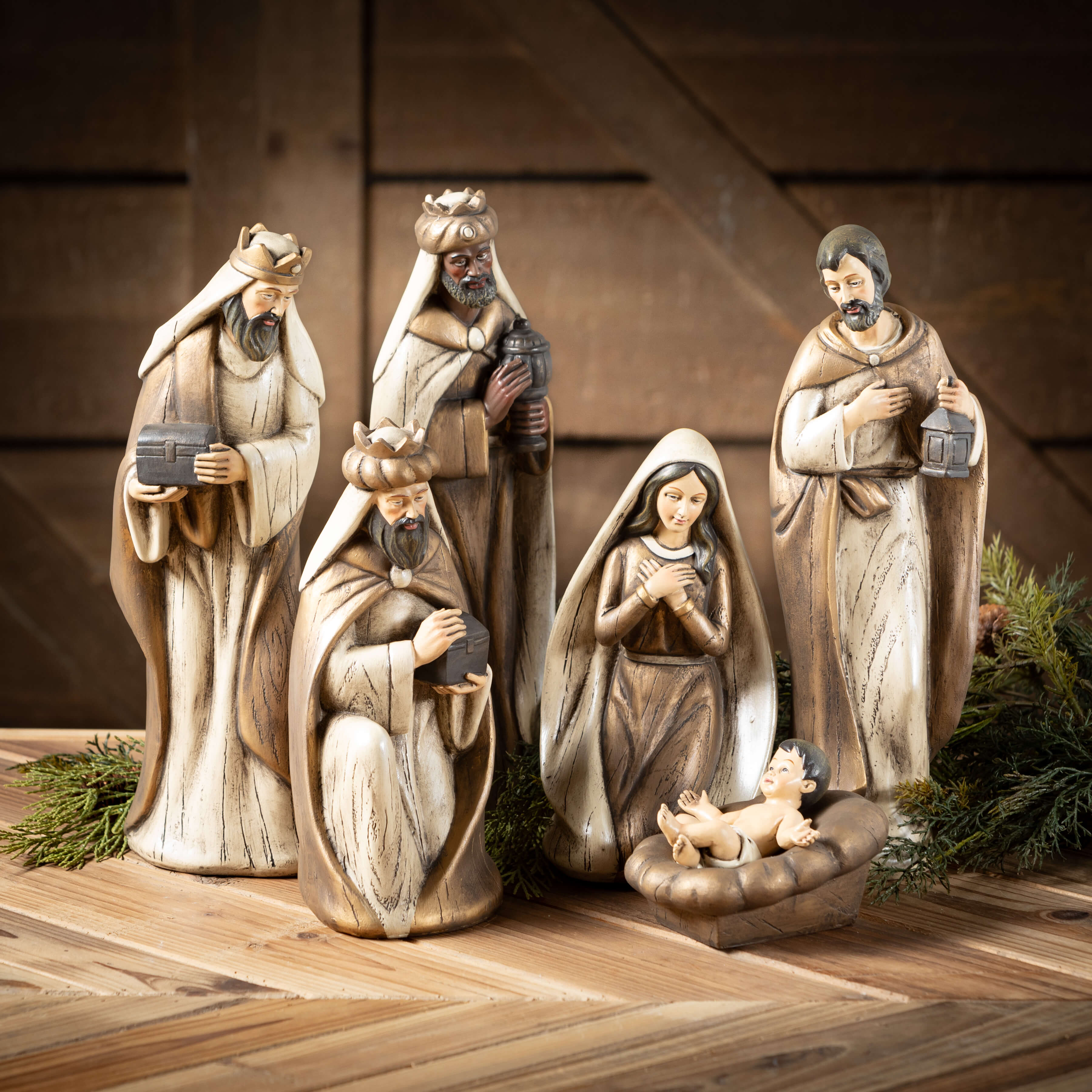 Sullivans Rustic Neutral Toned Nativity SpadezStore