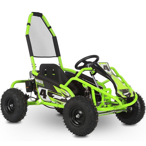 MotoTec Mud Monster Kids Gas Powered 98cc Go Kart Full Suspension SpadezStore