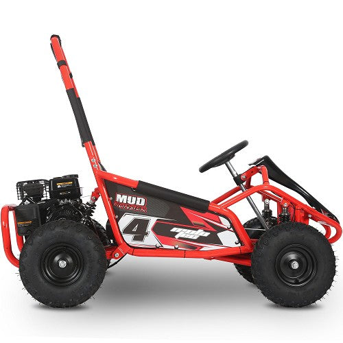 MotoTec Mud Monster Kids Gas Powered 98cc Go Kart Full Suspension SpadezStore