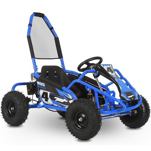 MotoTec Mud Monster Kids Gas Powered 98cc Go Kart Full Suspension SpadezStore