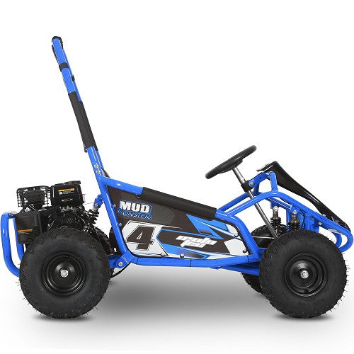 MotoTec Mud Monster Kids Gas Powered 98cc Go Kart Full Suspension SpadezStore