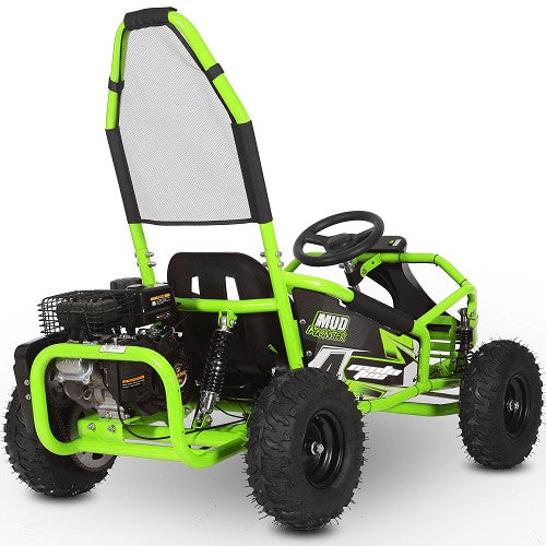 MotoTec Mud Monster Kids Gas Powered 98cc Go Kart Full Suspension SpadezStore