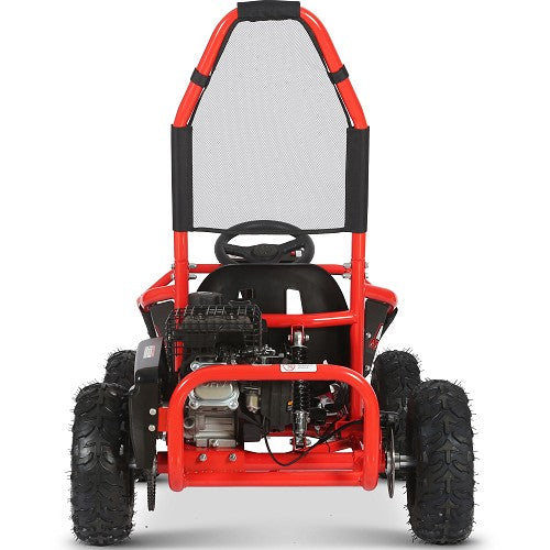 MotoTec Mud Monster Kids Gas Powered 98cc Go Kart Full Suspension SpadezStore