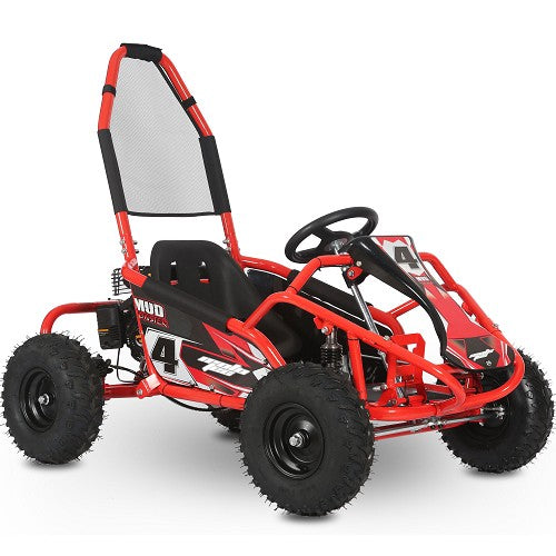 MotoTec Mud Monster Kids Gas Powered 98cc Go Kart Full Suspension SpadezStore