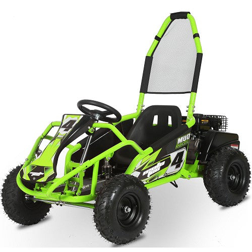 MotoTec Mud Monster Kids Gas Powered 98cc Go Kart Full Suspension SpadezStore