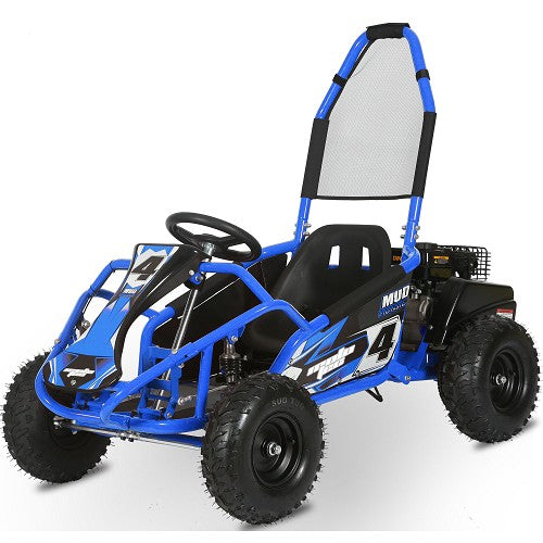 MotoTec Mud Monster Kids Gas Powered 98cc Go Kart Full Suspension SpadezStore