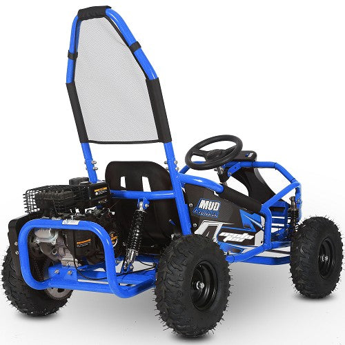 MotoTec Mud Monster Kids Gas Powered 98cc Go Kart Full Suspension SpadezStore