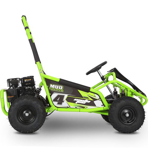 MotoTec Mud Monster Kids Gas Powered 98cc Go Kart Full Suspension SpadezStore