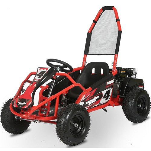 MotoTec Mud Monster Kids Gas Powered 98cc Go Kart Full Suspension SpadezStore