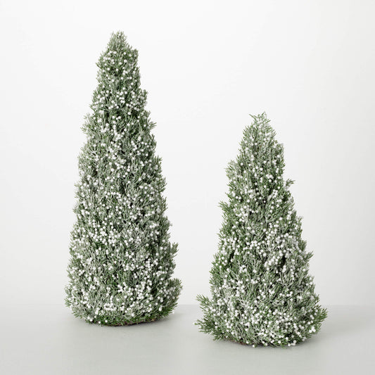 Sullivans White Berry Frosted Tree Set 2 SpadezStore