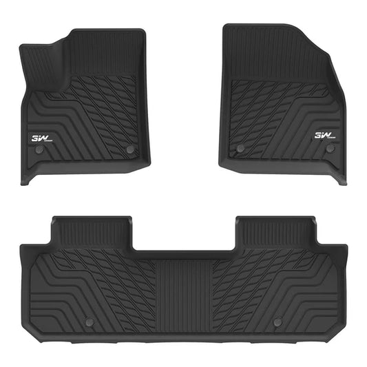 3W Chevrolet Traverse 2018-2023 ONLY for Bucket Seat 2-Row Custom Floor Mats TPE Material & All-Weather Protection-/ SpadezStore