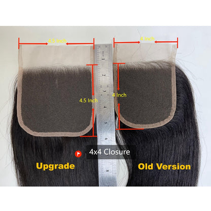 4.5" x 4.5" Straight Lace Closure Natural Black SpadezStore