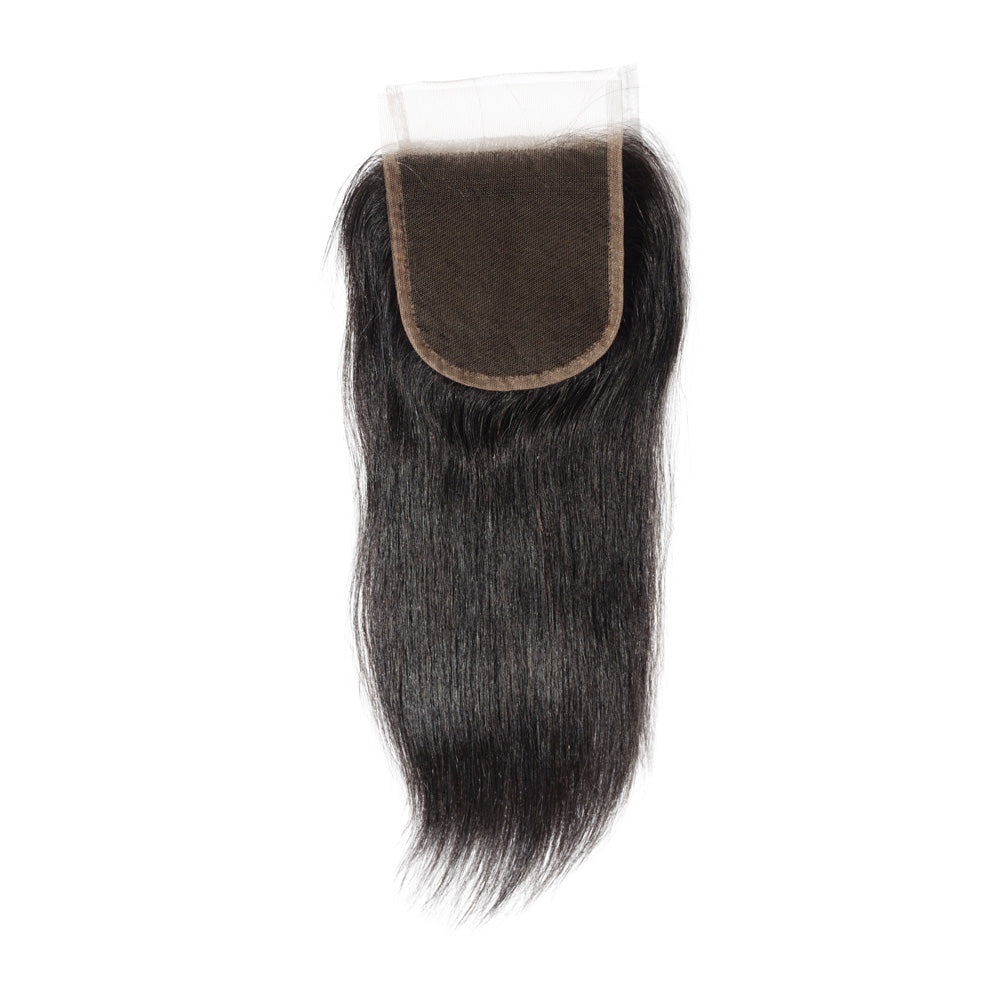 4.5" x 4.5" Straight Lace Closure Natural Black SpadezStore